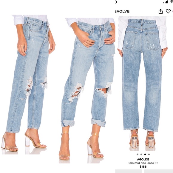 Agolde 90’s mid rise loose fit - Picture 1 of 8